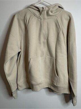 Lole Half-Zip Hoodie Sweatshirt in Beige Size XL NWOT